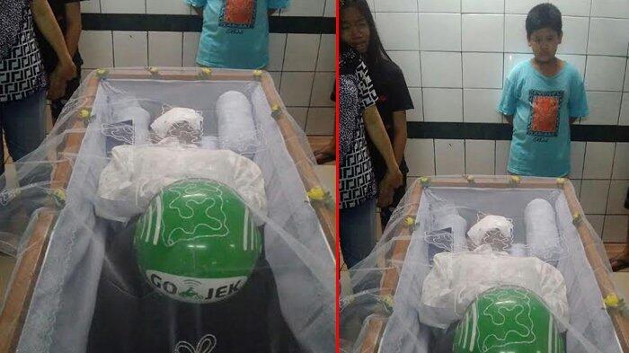 Kisah Tragis di Balik Pengemudi Gojek yang disemayamkan Bersama Helmnya