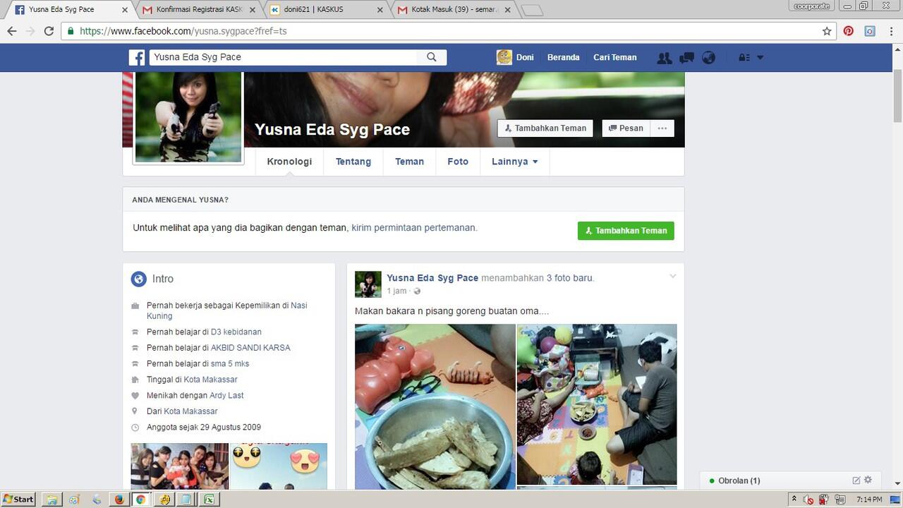 SURAT TERBUKA BUAT YUSNA EDA ( FB yusna eda syg pace )