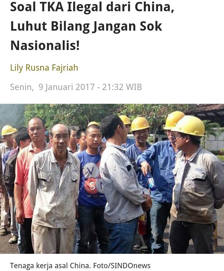 Soal TKA Ilegal dari China, Luhut Bilang Jangan Sok Nasionalis!