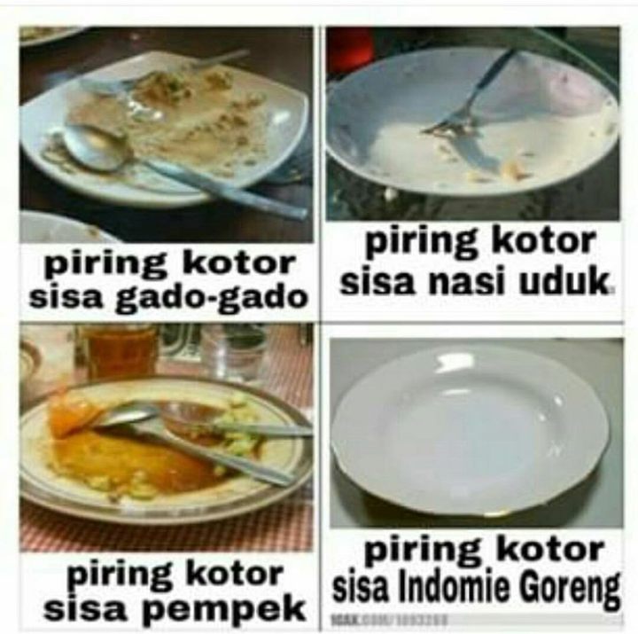 Piring Kotor sisa makanan