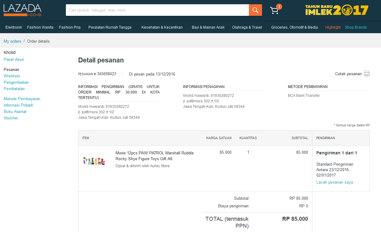 Buruknya layanan Lazada