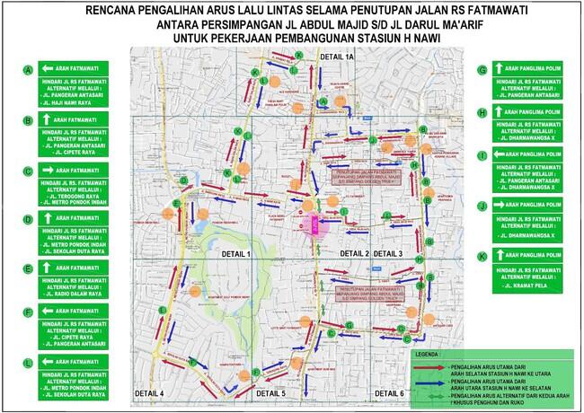 Jl Fatmawati Akan Ditutup untuk Proyek MRT, Anda Bisa Lewat Sini