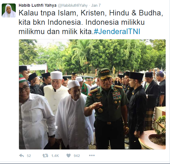 Jokowi Menggandeng Habib Luthfi, Kapan Menggandeng Rizieq ?