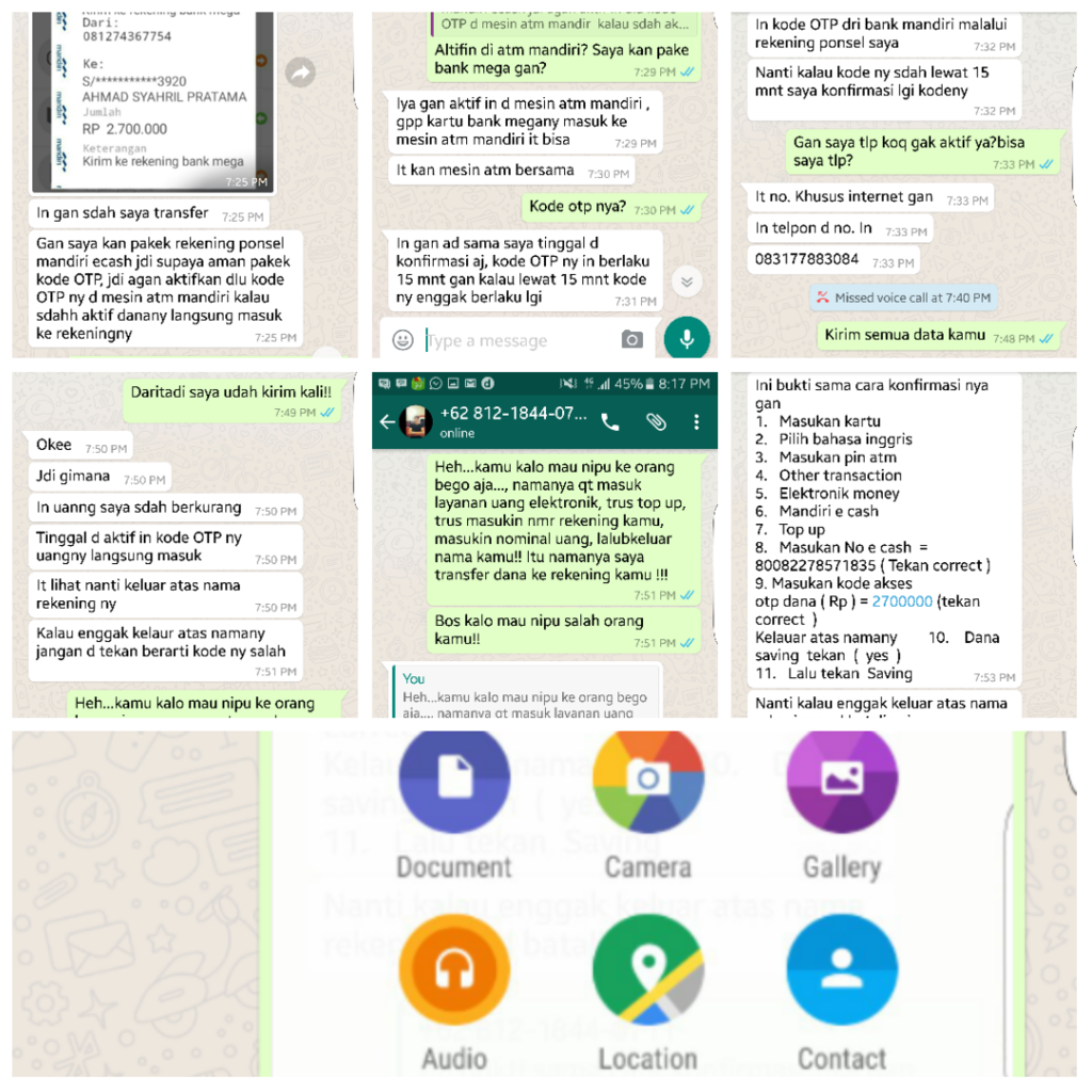 Hati-hati penipu bernama "denni megantara" 081218440711&083177883084"