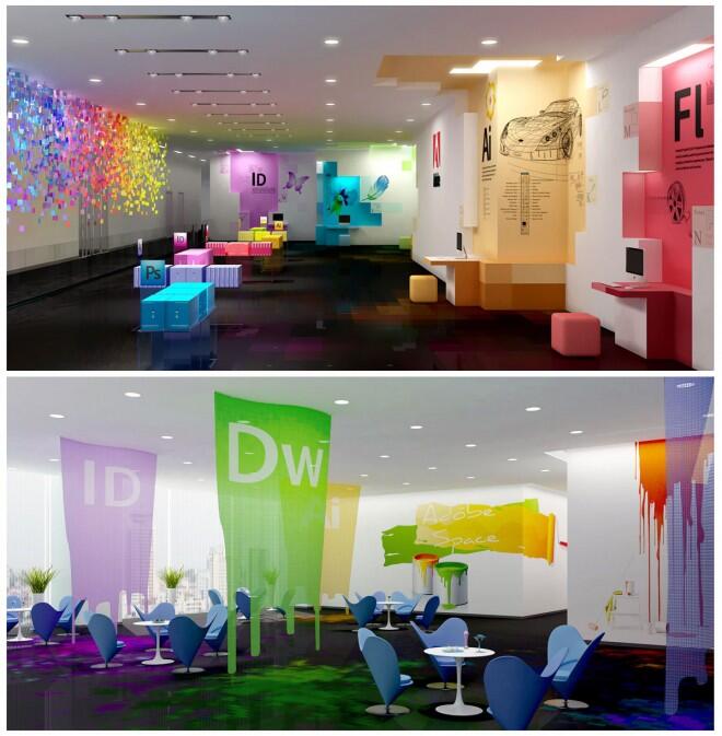 12 Inspirasi Desain Interior Kantor Penuh Warna (butuh inspirasi design masuk)