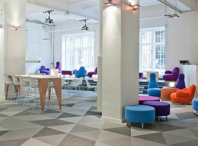 12 Inspirasi Desain Interior Kantor Penuh Warna (butuh inspirasi design masuk)