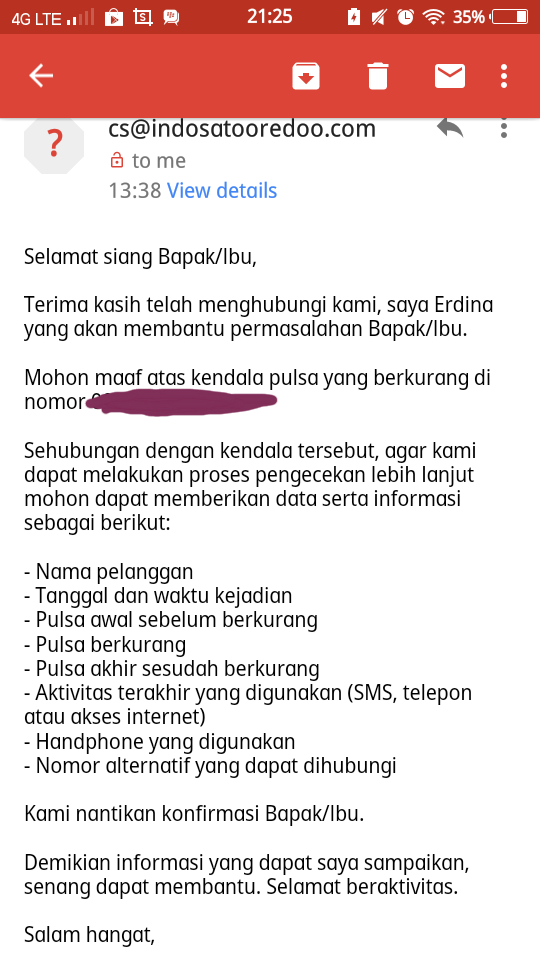 Kecewa dengan Pelayanan INDOSAT OOREDOO