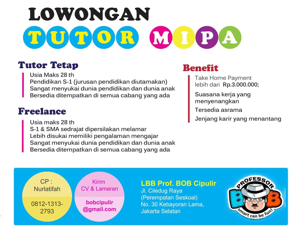 Lowongan Pekerjaan untuk kalian yang ingin berkarir didunia pendidikan.