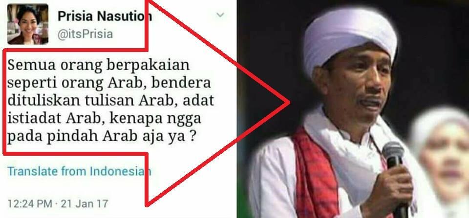 Cuitan Rasis Prisia Nasution Bikin Netizen Meradang