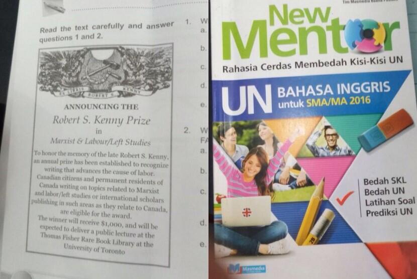 Ini Kronologi Ditemukannya Buku Kisi-Kisi UN Bergambar Palu-Arit