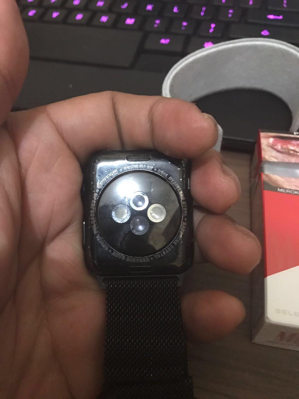Apple Watch 42mm Black Stainless Steel with millanese strap