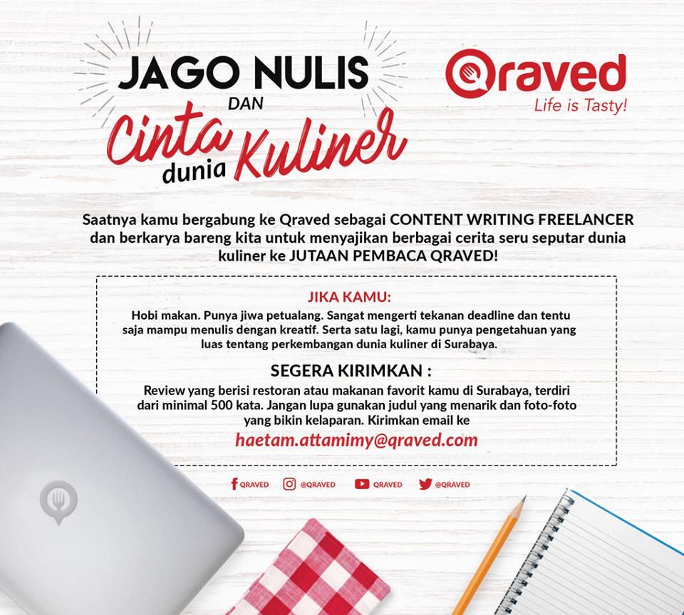 Lowongan Writer (Freelance) di Surabaya &amp; Medan 