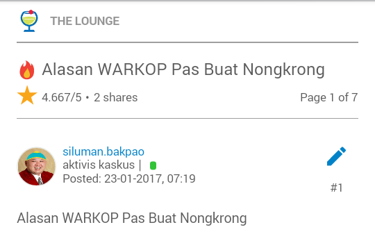 Alasan WARKOP Pas Buat Nongkrong