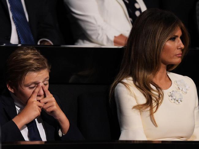 5 Momen Lucu Anak Donald Trump Saat Pidato dan Inagurasi
