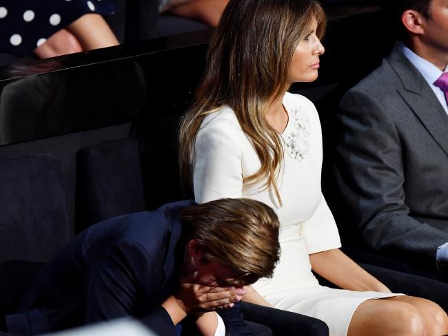 5 Momen Lucu Anak Donald Trump Saat Pidato dan Inagurasi