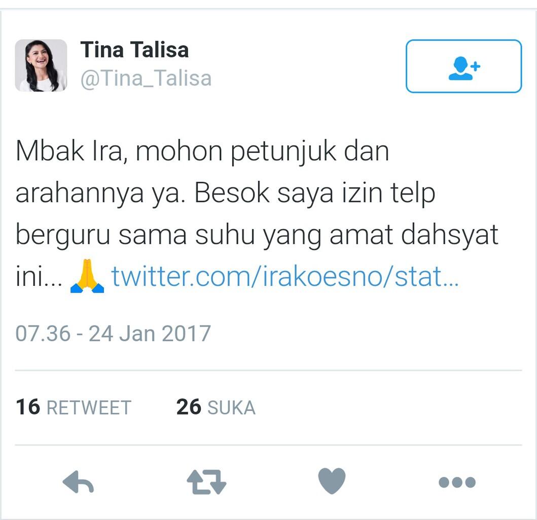 Ditunjuk Jadi Moderator Debat, Tina Talisa Minta Arahan Ira Koesno