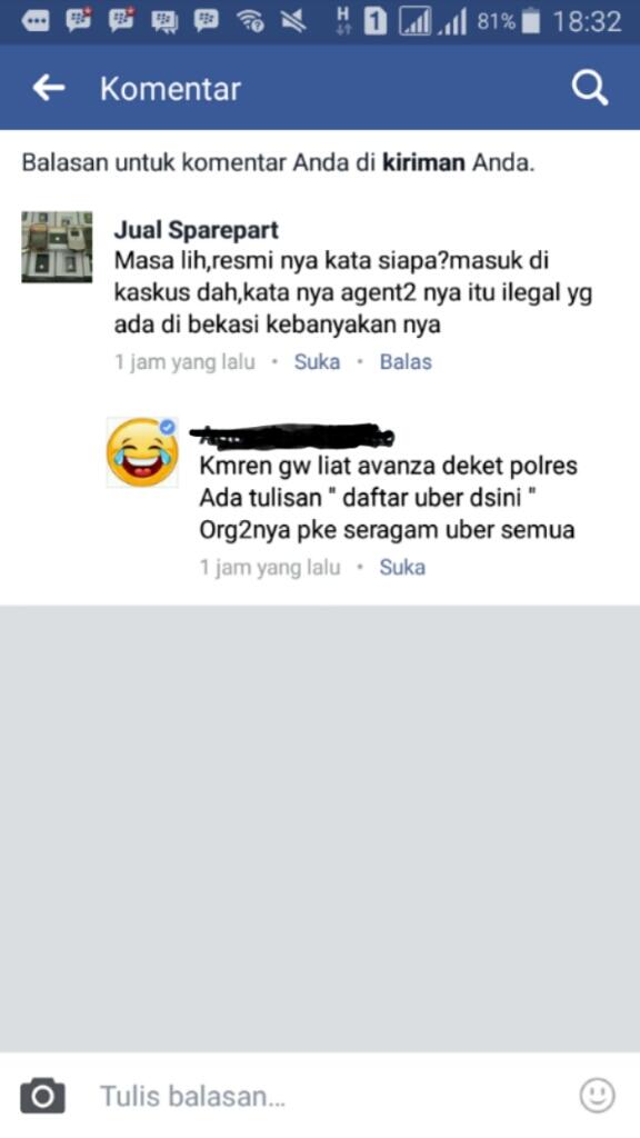 Agen UBER tambun bekasi atas nama janen mengarah ke penipuan