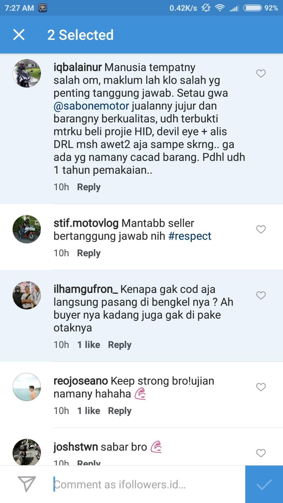 Klarifikasi Salah Kirim Knalpot Sabone Motor