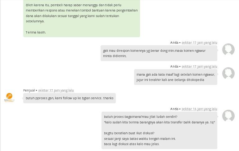 BlackList Seller tokousbcom Dari Akun Tokopedia Agan