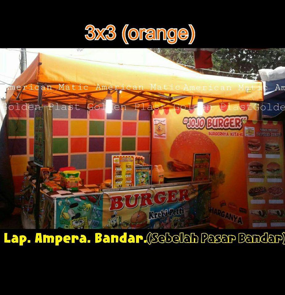 JUAL Tenda Lipat American Matic besi hitam 2x2, 2x3, 3x4, 3x6
