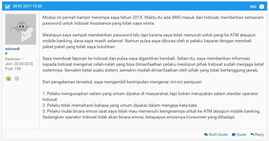 SADIS PEMBOBOL MOBILE BANKING BERKEDOK COSTUMER SERVIS INDOSAT