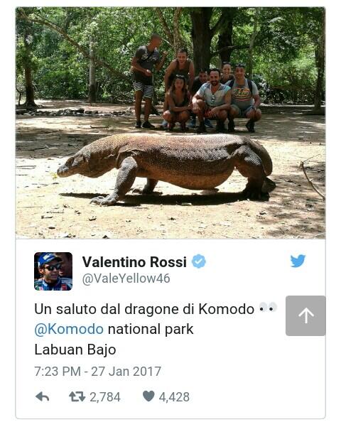 Rossi Pamerkan Keindahan Pulau Komodo