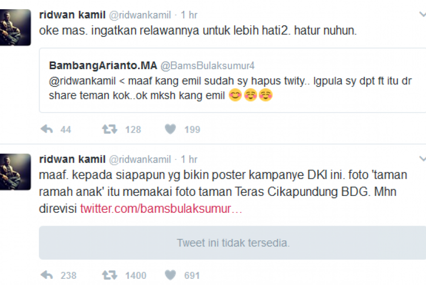 Emil Protes Taman Cikapundung Jadi Poster Kampanye Pendukung Ahok !!!!!