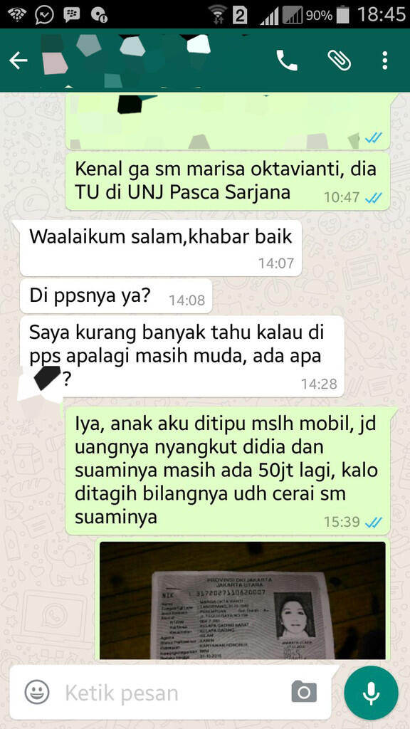 PENIPUAN SEBESAR 110 JUTA OLEH AMIN KURNIALLAH DAN DIDUGA ISTRI IKUT TERLIBAT
