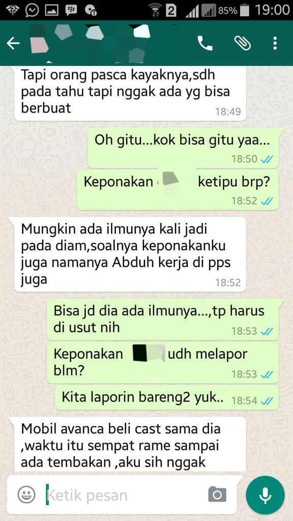 PENIPUAN SEBESAR 110 JUTA OLEH AMIN KURNIALLAH DAN DIDUGA ISTRI IKUT TERLIBAT