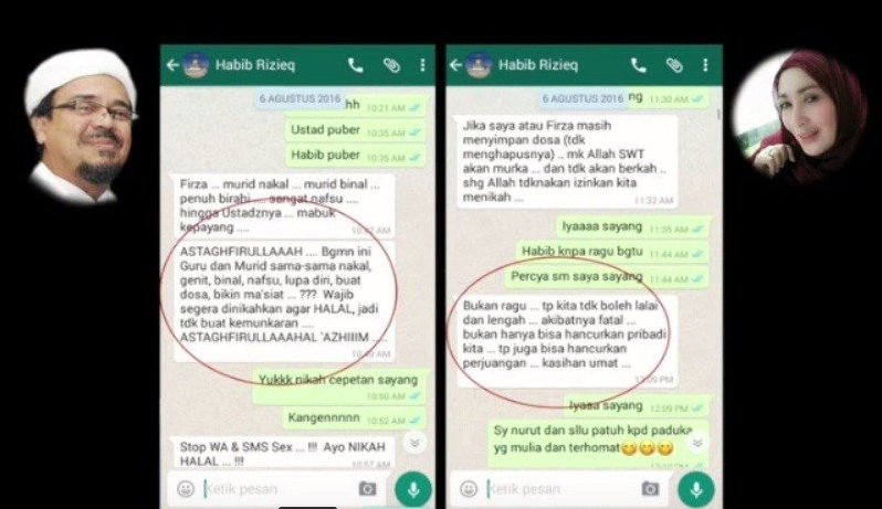 Firza Husein, Bantah Ada Chat Mesum, Foto Itu Hasil Editan