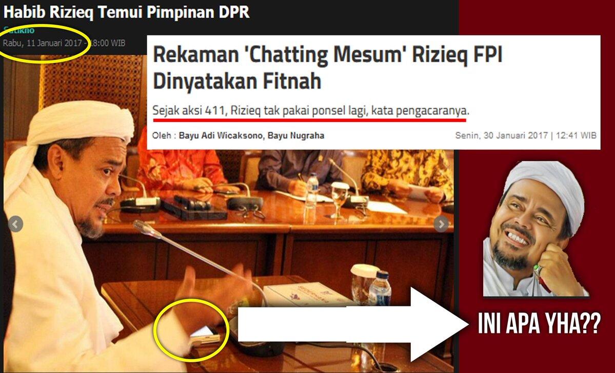 Sejak Demo 411 Rizieq Shihab Tak Pakai Handphone, Ditengarai Teleponnya Dikloning