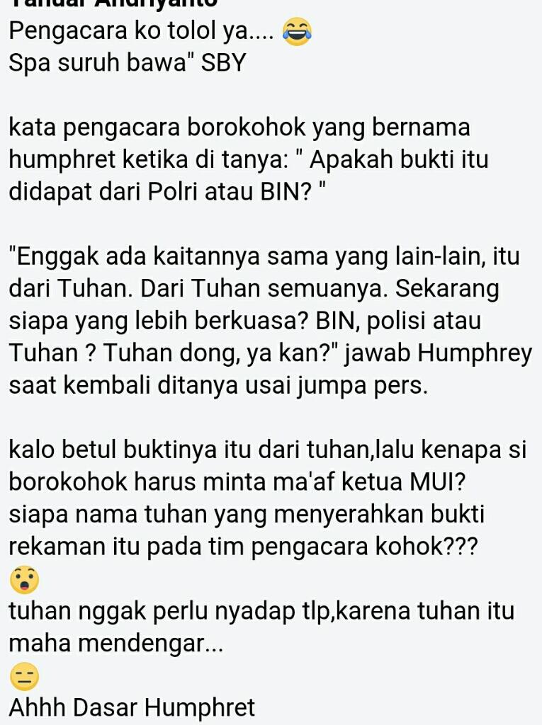 Pengacara Ahok Tak Punya Rekaman Percakapan SBY dan Ma'ruf