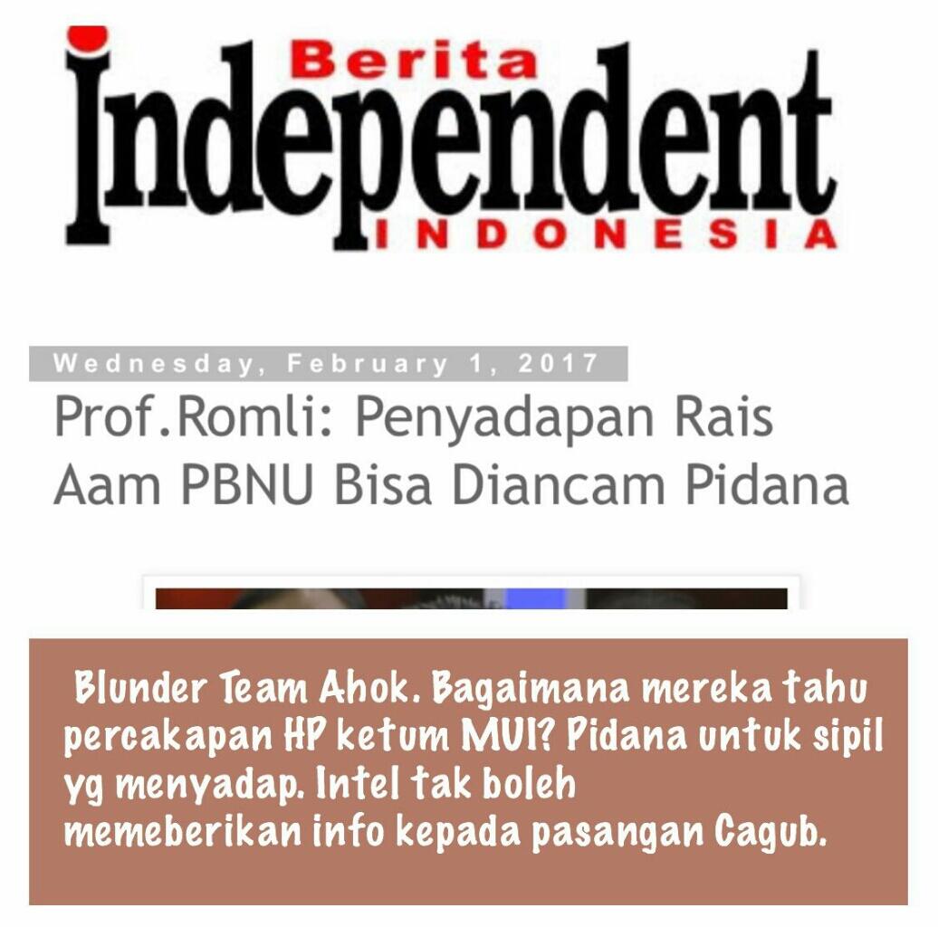 Prof. Romli: Dari Mana Ahok Tahu SBY Telp Ketum MUI?