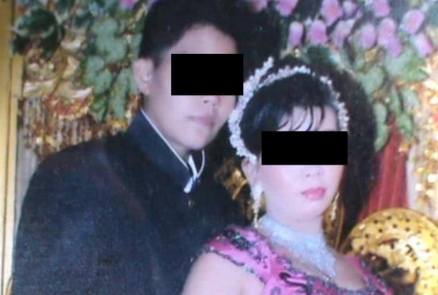 Ini foto pernikahan wanita mengaku pria, terbongkar usai melahirkan