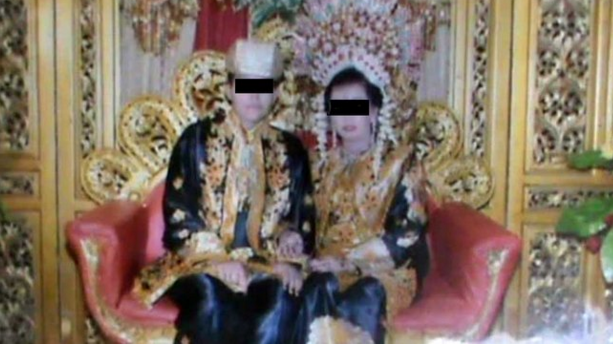 Ini foto pernikahan wanita mengaku pria, terbongkar usai melahirkan