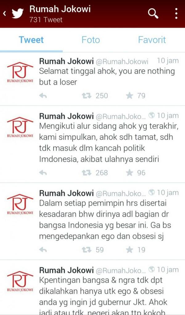 Rumah Jokowi Ucapkan Selamat Tinggal Ahok