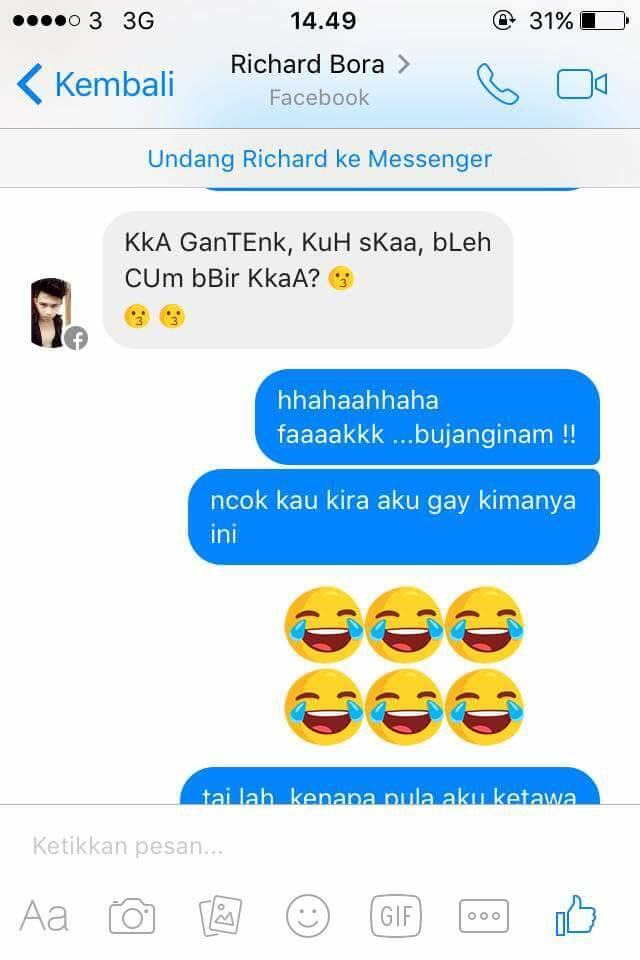  Percakapan pria dengan gay, “Kk ganteng aku suka, boleh aku cium bibir kk”