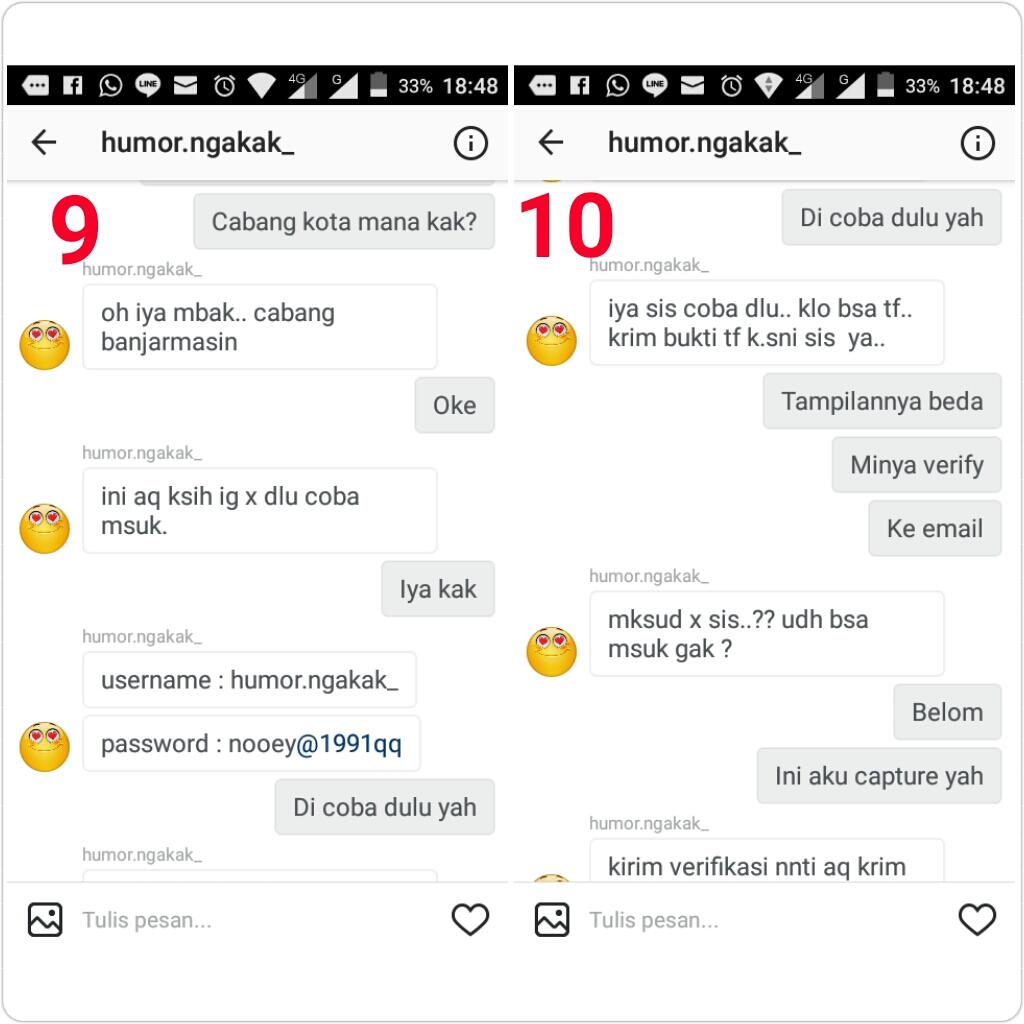 PENIPUAN berkedok JUAL Akun instagram, HATI HATI Sudah banyak Jatuh korban.