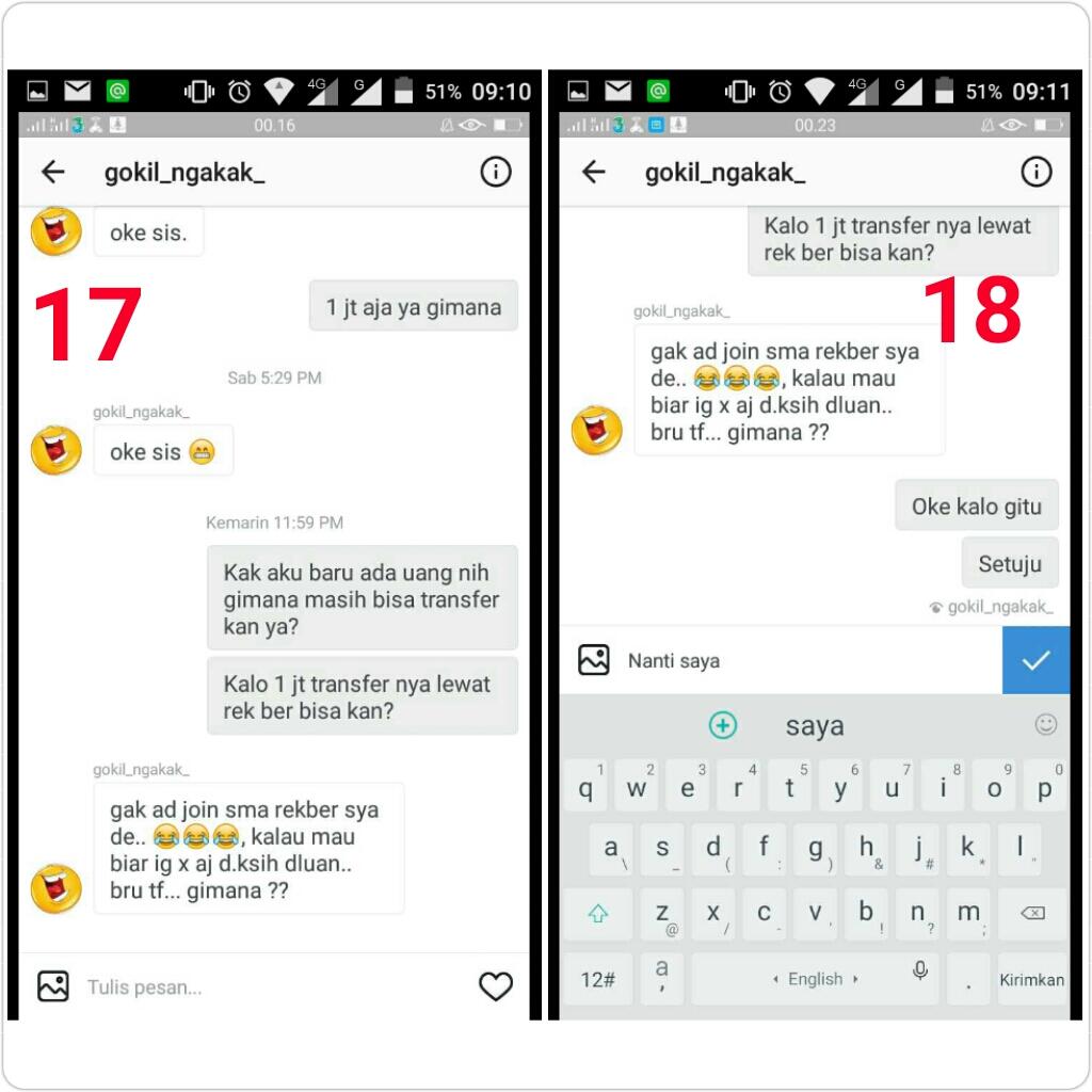 PENIPUAN berkedok JUAL Akun instagram, HATI HATI Sudah banyak Jatuh korban.