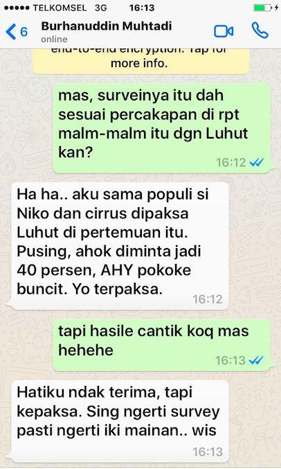Agus: Saya Tidak Percaya Hasil Survei