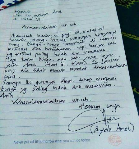 Ingat Ayah dan Guru Amel yang Berbalas Surat Puitis? Ternyata Ibu Amel Murka dan 