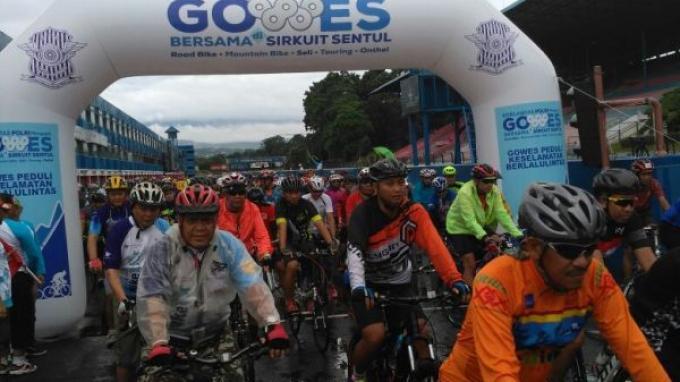 Sambil Gowes, Korlantas Kampanye Keselamatan Lalu Lintas