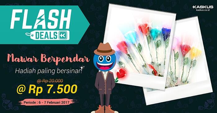 &#91;Flash Deals&#93; Bunga Mawar Berpendar Cuma Rp7500, Sikat Gan!