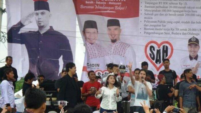 Ahmad Dhani Kampenye, Mulan dan Dul Ikut Berorasi