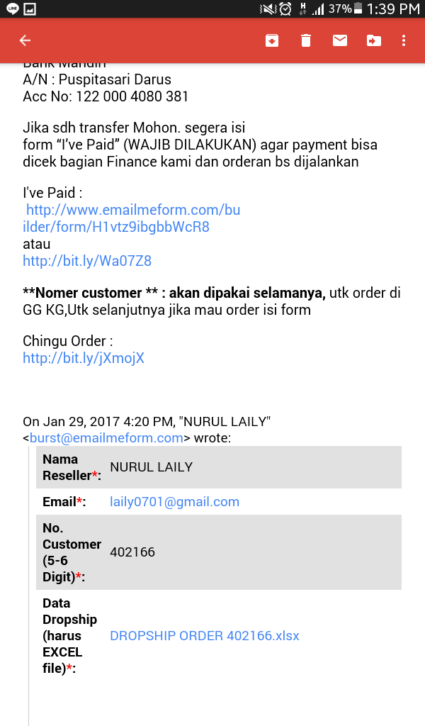 Pelayanan GASOOGALORE, KPOPGALORE, atau apalah yang sangat mengecewakan
