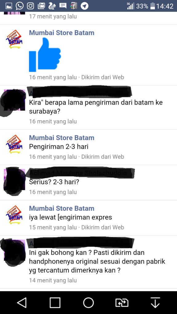 MUMBAI STORE BATAM FIX PENIPU FACEBOOK