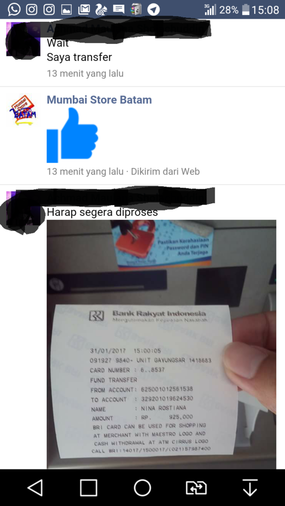 MUMBAI STORE BATAM FIX PENIPU FACEBOOK