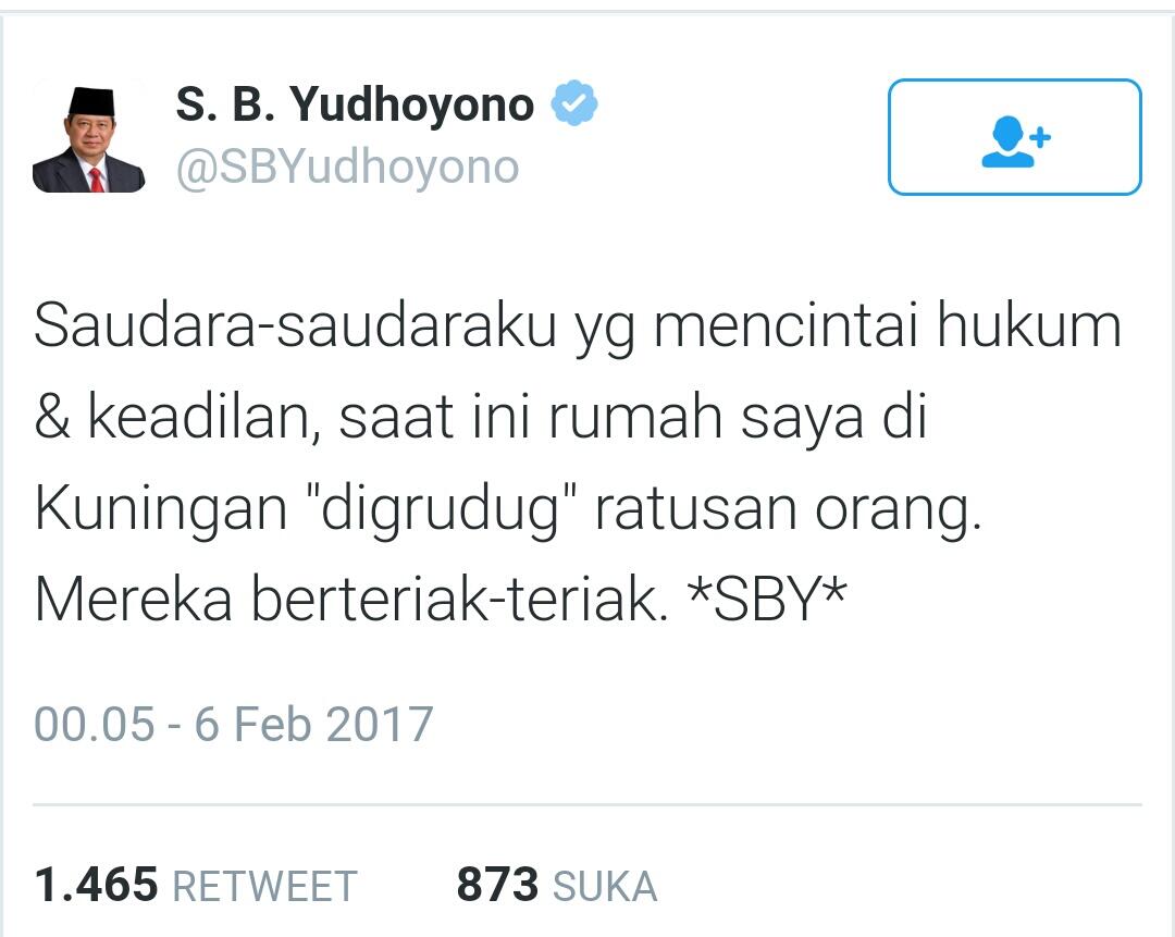 SBY: Rumah Saya di Kuningan 'Digeruduk' Ratusan Orang