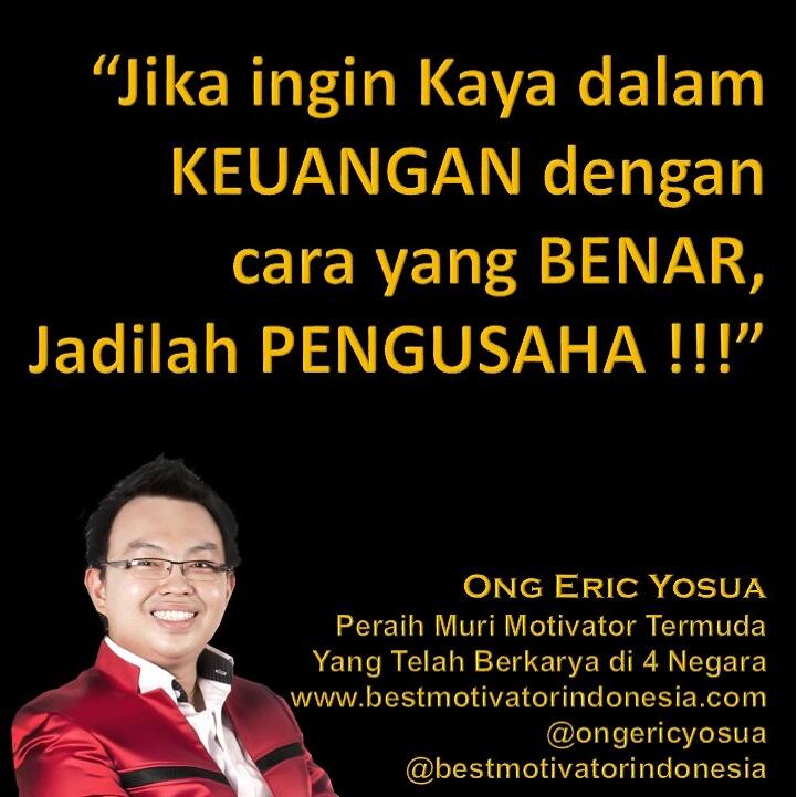 Bermula dari Kaskus kini jadi Best Motivator Indonesia Peraih 2 MURI, Ong Eric Yosua