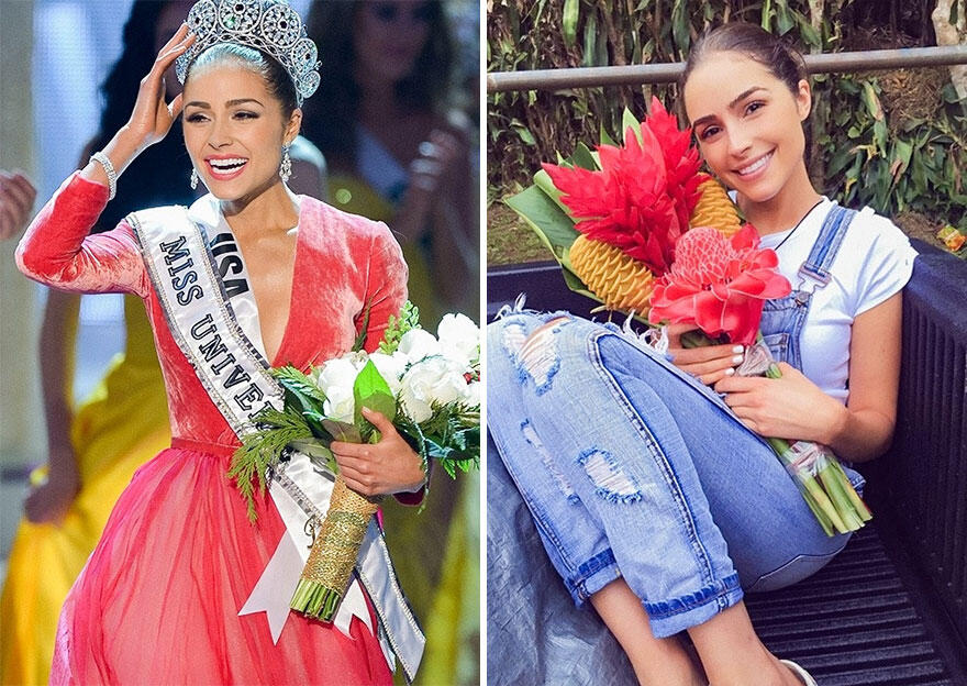 perbedaan ratu kecantikan dunia di catwalk dan dunia nyata.